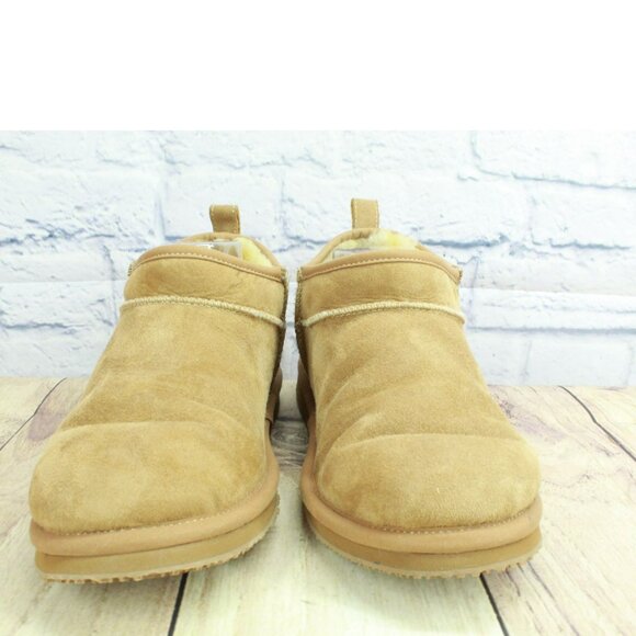 LL Bean Brown Suede Wicked Good Shearling Lined Slipper Ankle Boots Size 9 M - Picture 4 of 9